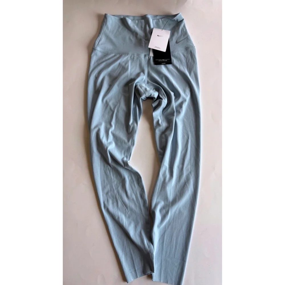 Nike Women's XS Zenvy Leggings Light Blue High Rise 7/8 Length Dri-Fit NEW‎
